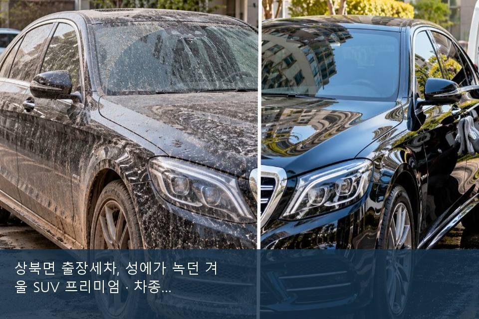 상북면 출장세차, 성에가 녹던 겨울 SUV 프리미엄 · 차종 기준 금액